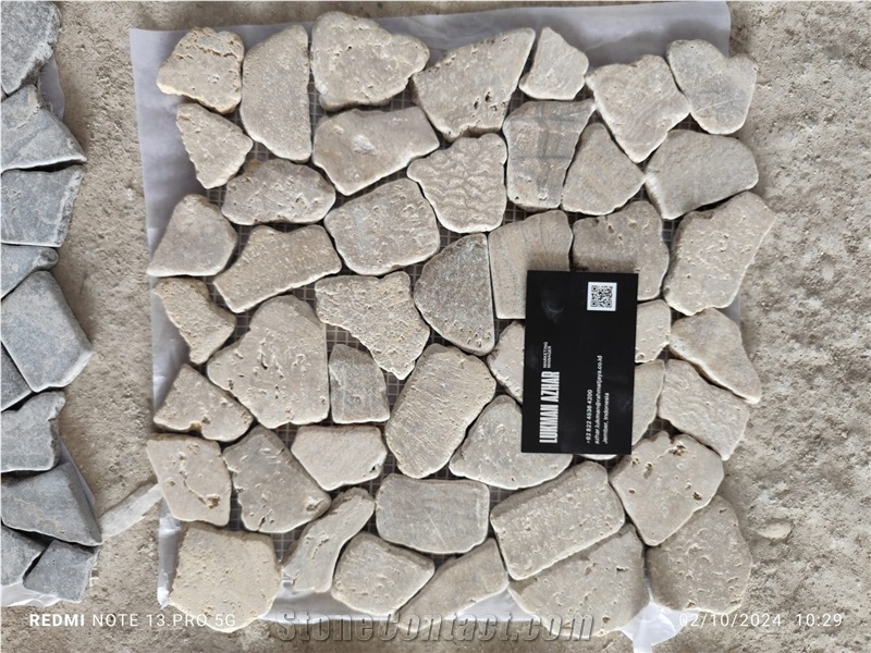 Sliced Pebble Mosaic Tiles