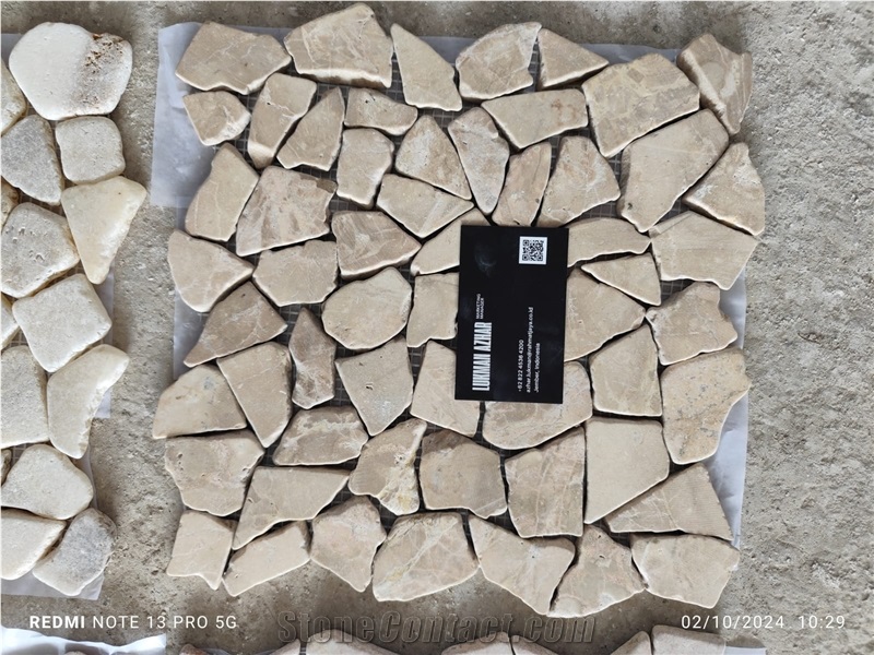 Sliced Pebble Mosaic Tiles