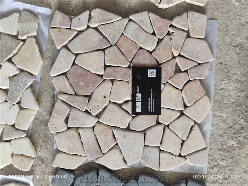 Sliced Pebble Mosaic Tiles