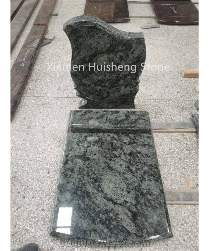 G664 Granite Heart Gravestone