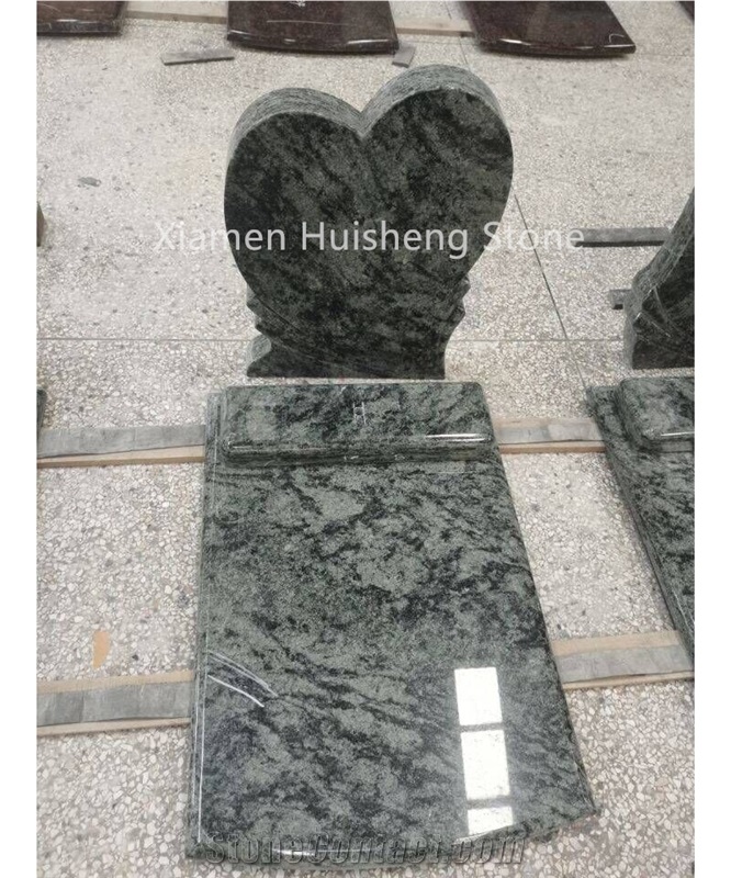 G664 Granite Heart Gravestone