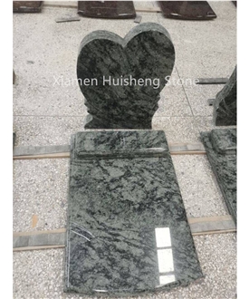 G664 Granite Heart Gravestone
