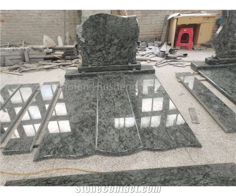 G664 Granite Heart Gravestone