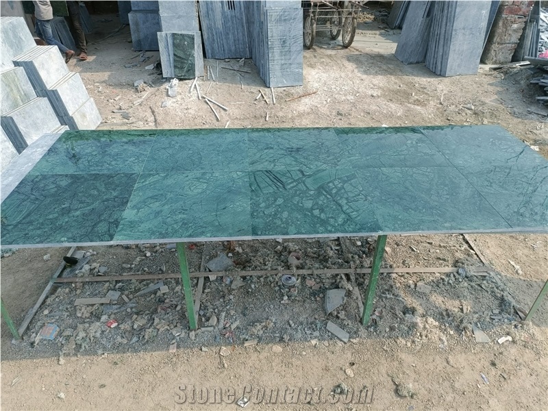 Forest Green Marble Floor Tile