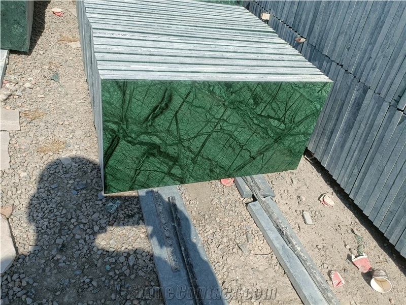 Forest Green Marble Floor Tile