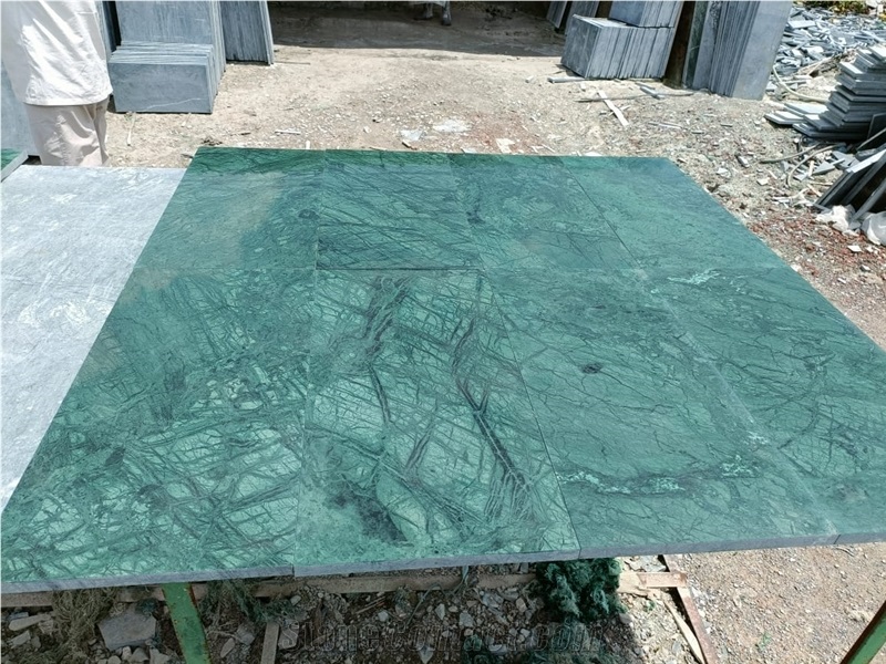 Forest Green Marble Floor Tile