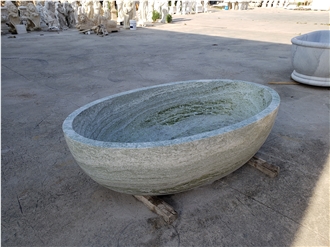 Stock Cheaper Natural Green Marble Stone Bathtub