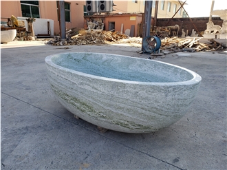 Stock Cheaper Natural Green Marble Stone Bathtub