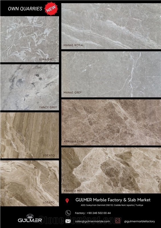 Arivana Brown Camouflage Marble Blocks