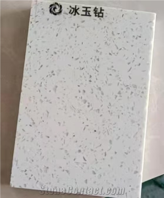 White Artificial Marble Slabs  Composite Stone Tiles