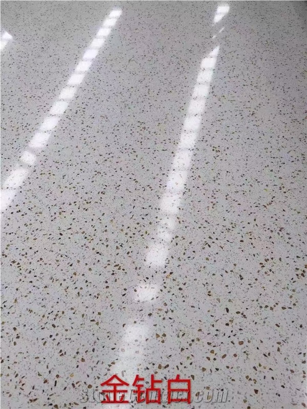 White Artificial Marble Slabs  Composite Stone Tiles
