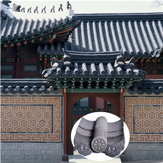 Traditional Style Korean Japanese Roof Tiles For Hanok House