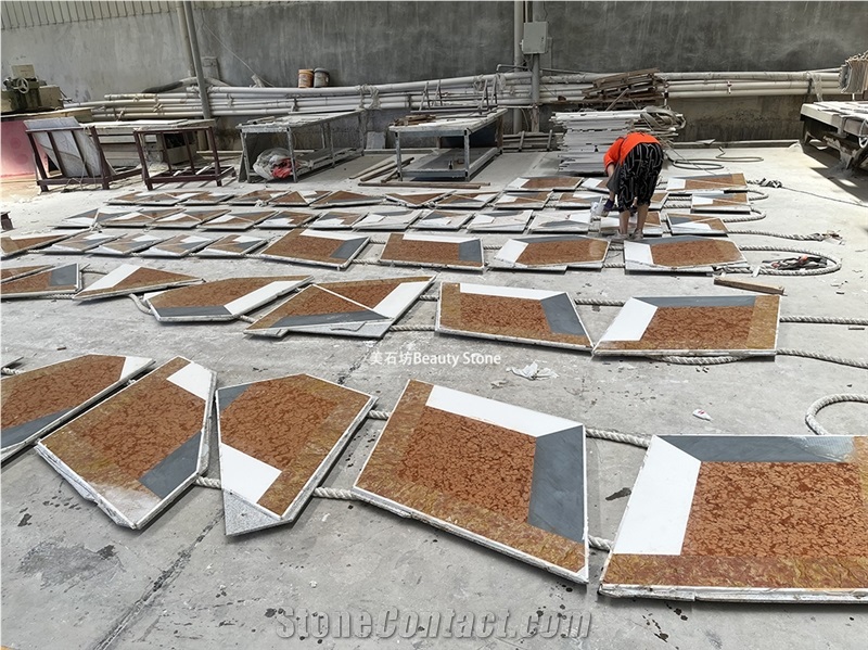 3D Classic Design Flooring Waterjet Pattern Medallions