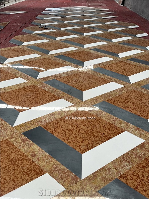 3D Classic Design Flooring Waterjet Pattern Medallions