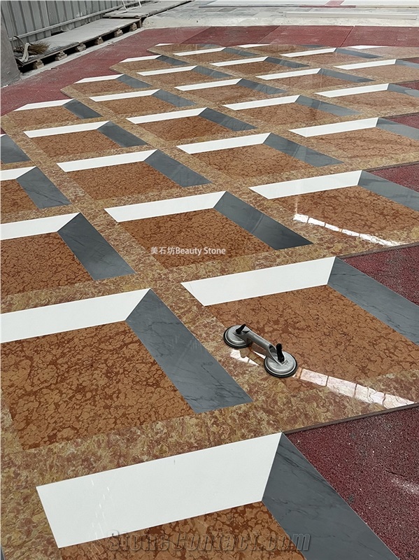 3D Classic Design Flooring Waterjet Pattern Medallions