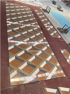 3D Classic Design Flooring Waterjet Pattern Medallions
