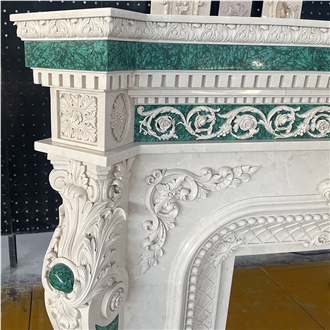Advanced Luxury Handmade Carving Indoor Fireplace