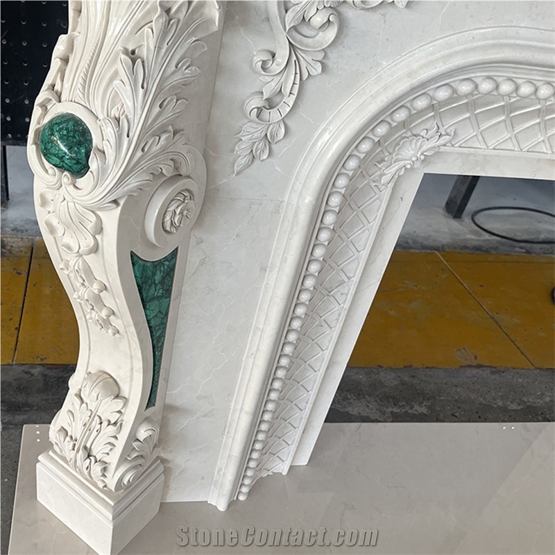 Advanced Luxury Handmade Carving Indoor Fireplace