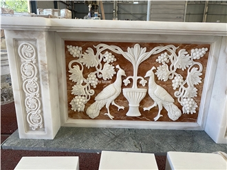 Customized Carvings For Russian Churches Fireplace