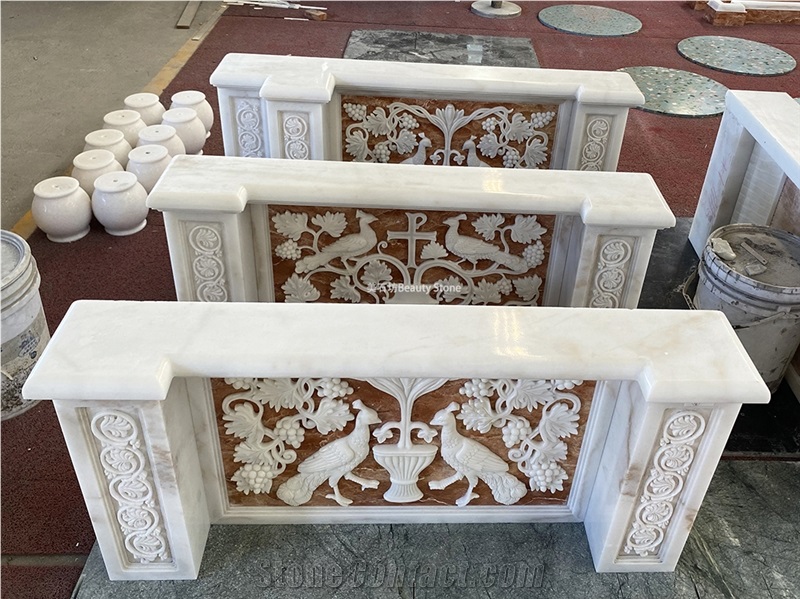 Customized Carvings For Russian Churches Fireplace
