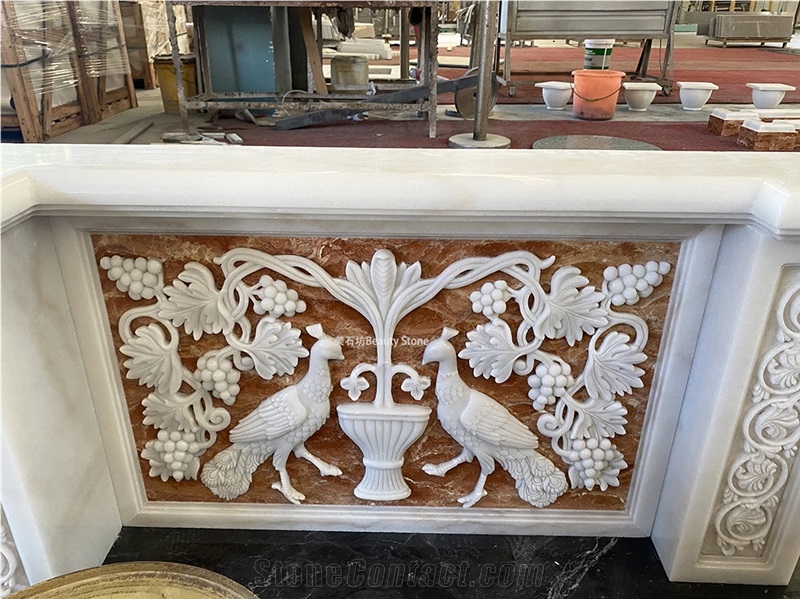 Customized Carvings For Russian Churches Fireplace