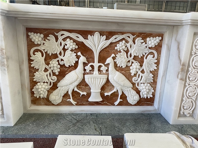 Customized Carvings For Russian Churches Fireplace