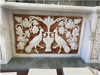 Customized Carvings For Russian Churches Fireplace
