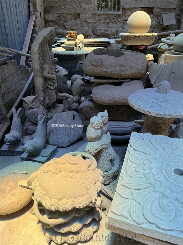 Fortune Ball And Abstract Angel Sculpture