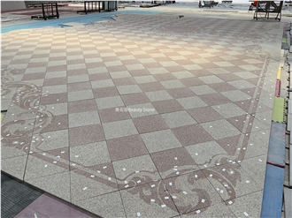 Granite Stone Square Flooring Water Jet Carpet Medallions