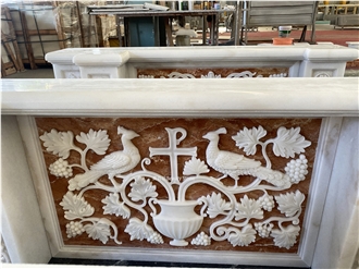 Handmade Carvings Customized For Russian Churches Fireplace