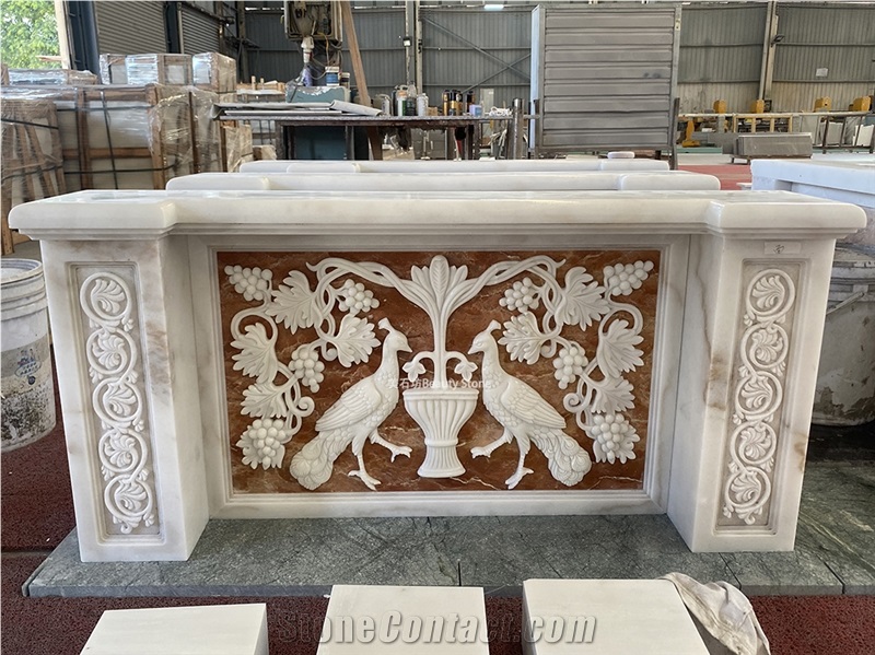 Handmade Carvings Customized For Russian Churches Fireplace