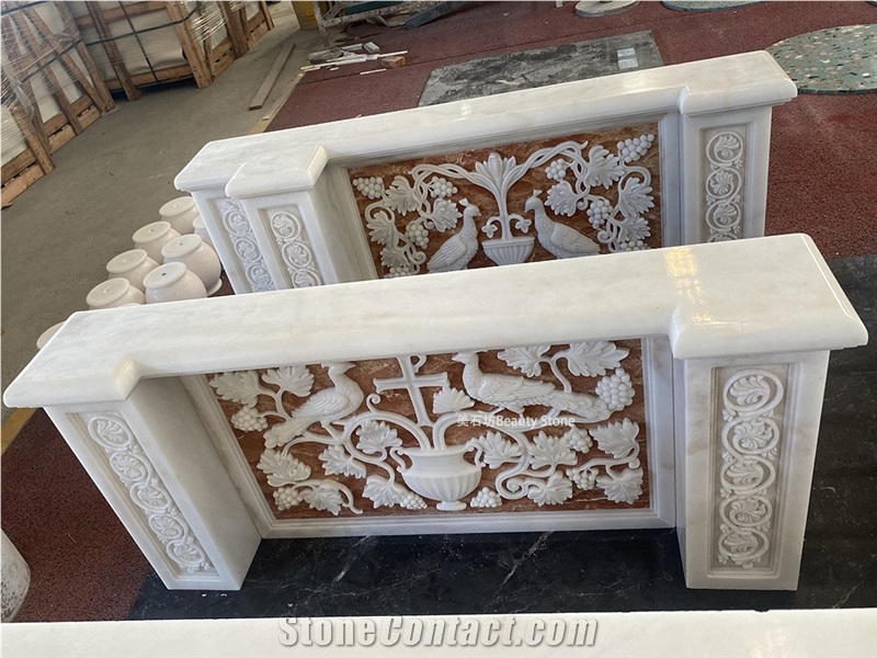 Handmade Carvings Customized For Russian Churches Fireplace