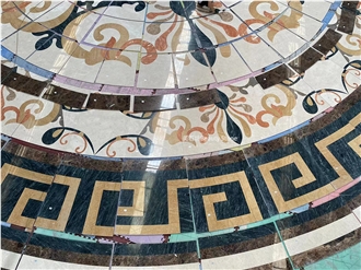 Large Area Ground Decoration Waterjet Round Medallions