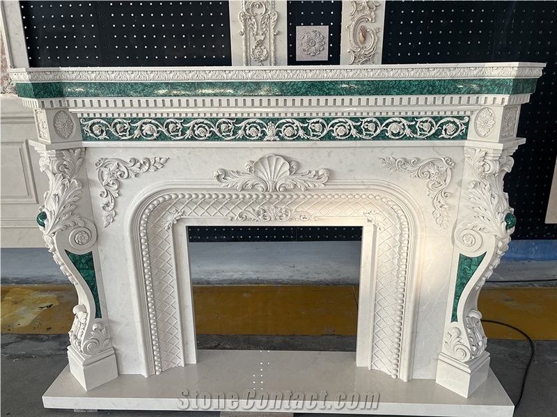Luxury Custom High-End Handmade Carving Fireplace