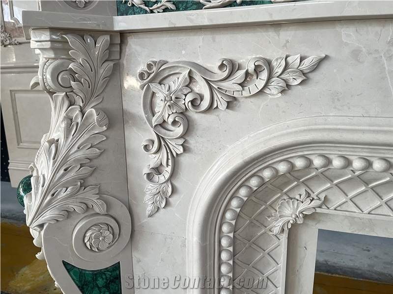 Luxury Custom High-End Handmade Carving Fireplace