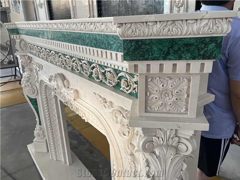 Luxury Custom High-End Handmade Carving Fireplace