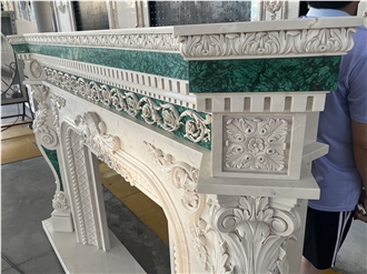 Luxury Custom High-End Handmade Carving Fireplace