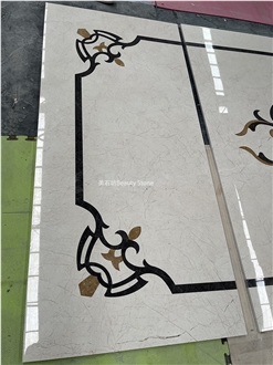 Natural Marble Water Jet Polished Inlay Flooring Medallion