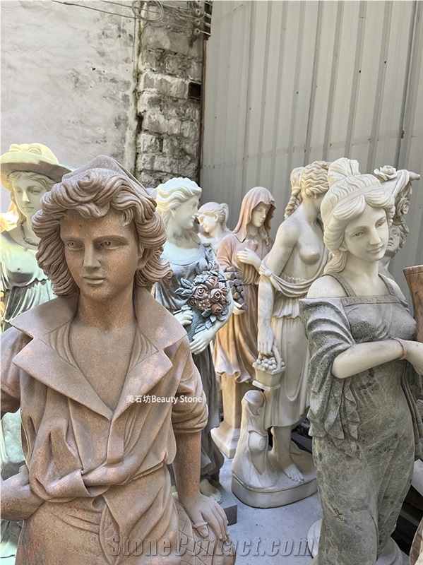 Natural Stone Angel For Outdoor Sculpture