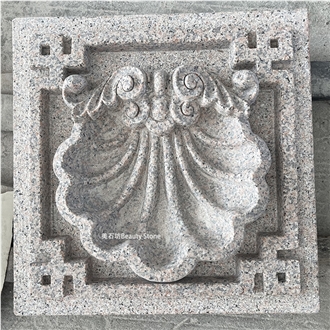 Shell Flower Classic Design Carving Outside Wall Relief