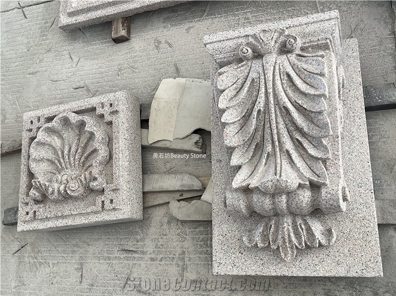 Shell Flower Classic Design Carving Outside Wall Relief