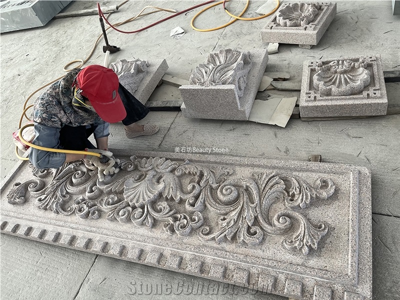 Shell Flower Classic Design Carving Outside Wall Relief