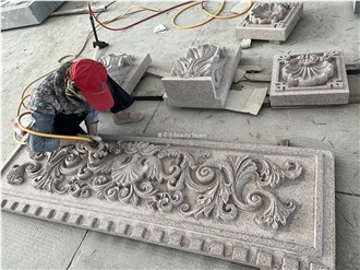 Shell Flower Classic Design Carving Outside Wall Relief