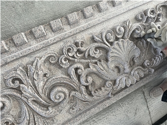 Shell Flower Classic Design Carving Outside Wall Relief