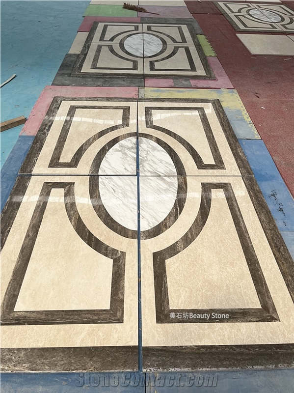Simple Ground Waterjet Medallions Decoration Pattern Design