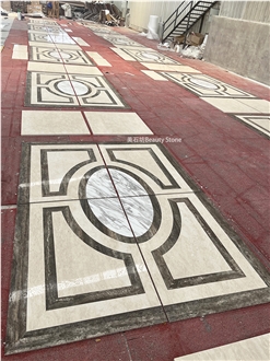 Simple Ground Waterjet Medallions Decoration Pattern Design