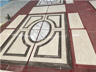 Simple Ground Waterjet Medallions Decoration Pattern Design