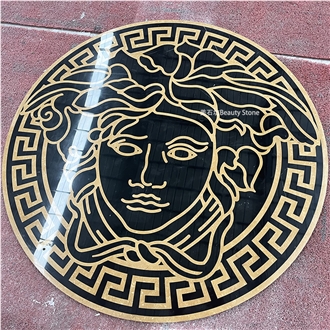 Versacce Pattern Water Jet Marble Medallion Logo