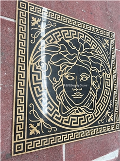 Versacce Pattern Water Jet Marble Medallion Logo