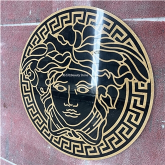 Versacce Pattern Water Jet Marble Medallion Logo